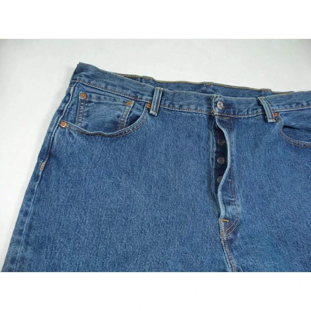 Levis 501 Jeans Mens Size 40 x 30 Blue Denim Classic Button Fly Straight Leg‎